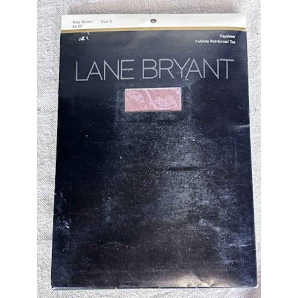 Vintage Lane‎ Bryant Daysheer Pantyhose Size E New Brown NOS NWT Reinforced Toe
